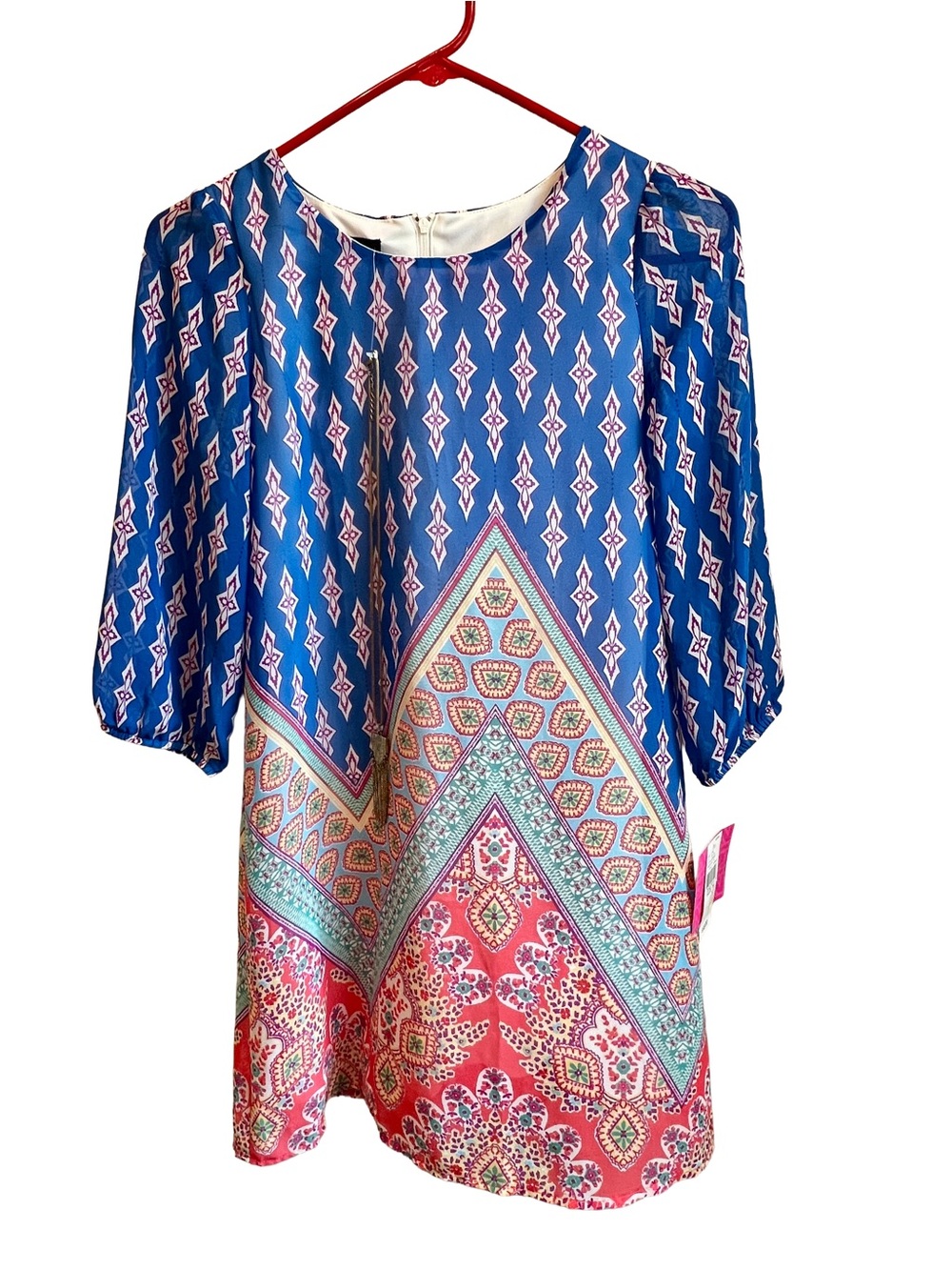 Iz Byer Three Quarter Sleeve dress